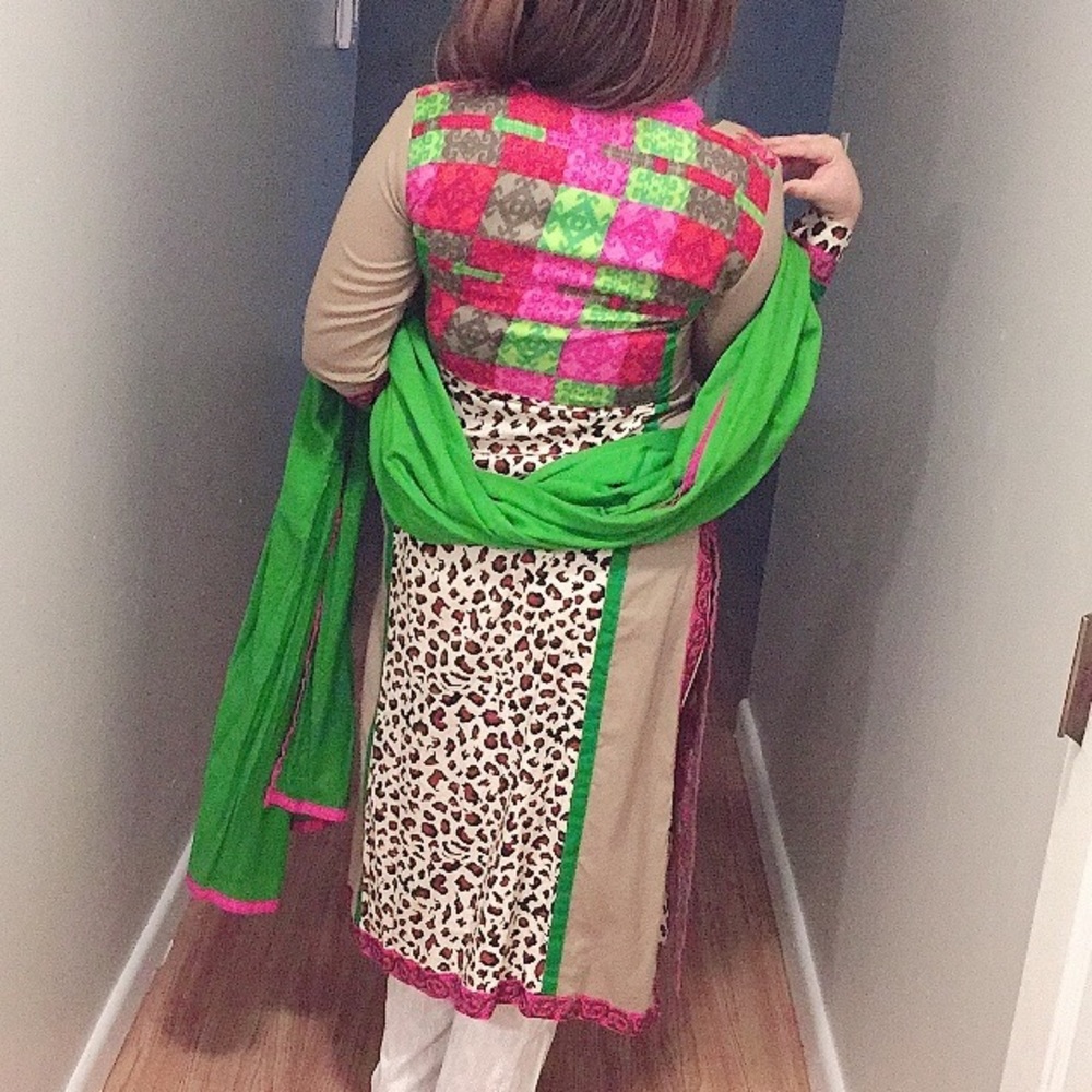 Pakistani Indian Shalwar Kameez 2 Pc Designer Suit - image 2